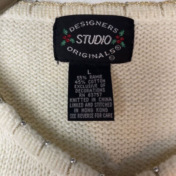 Designer Originals Studio Women's Christmas Sweater Trees Size Large - Picture 6 of 15